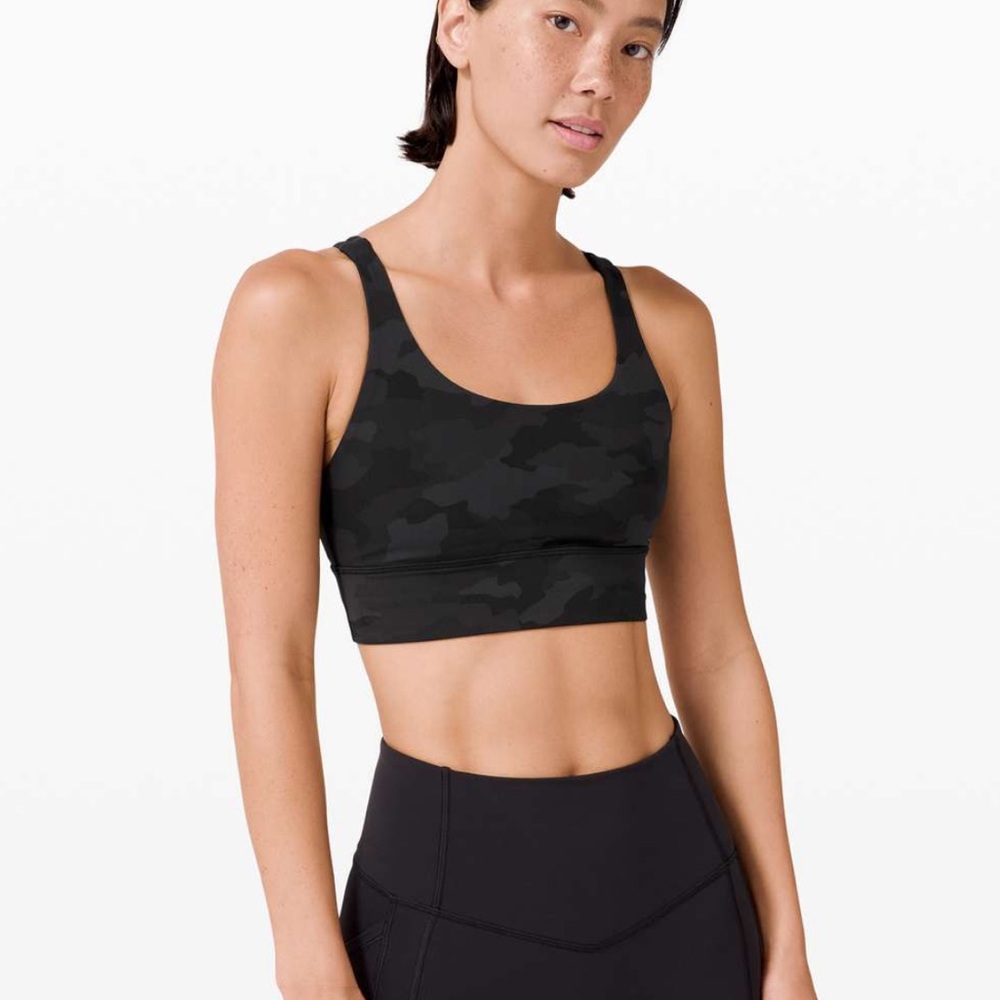 Lululemon Athletica Black Camouflage Sports Bra